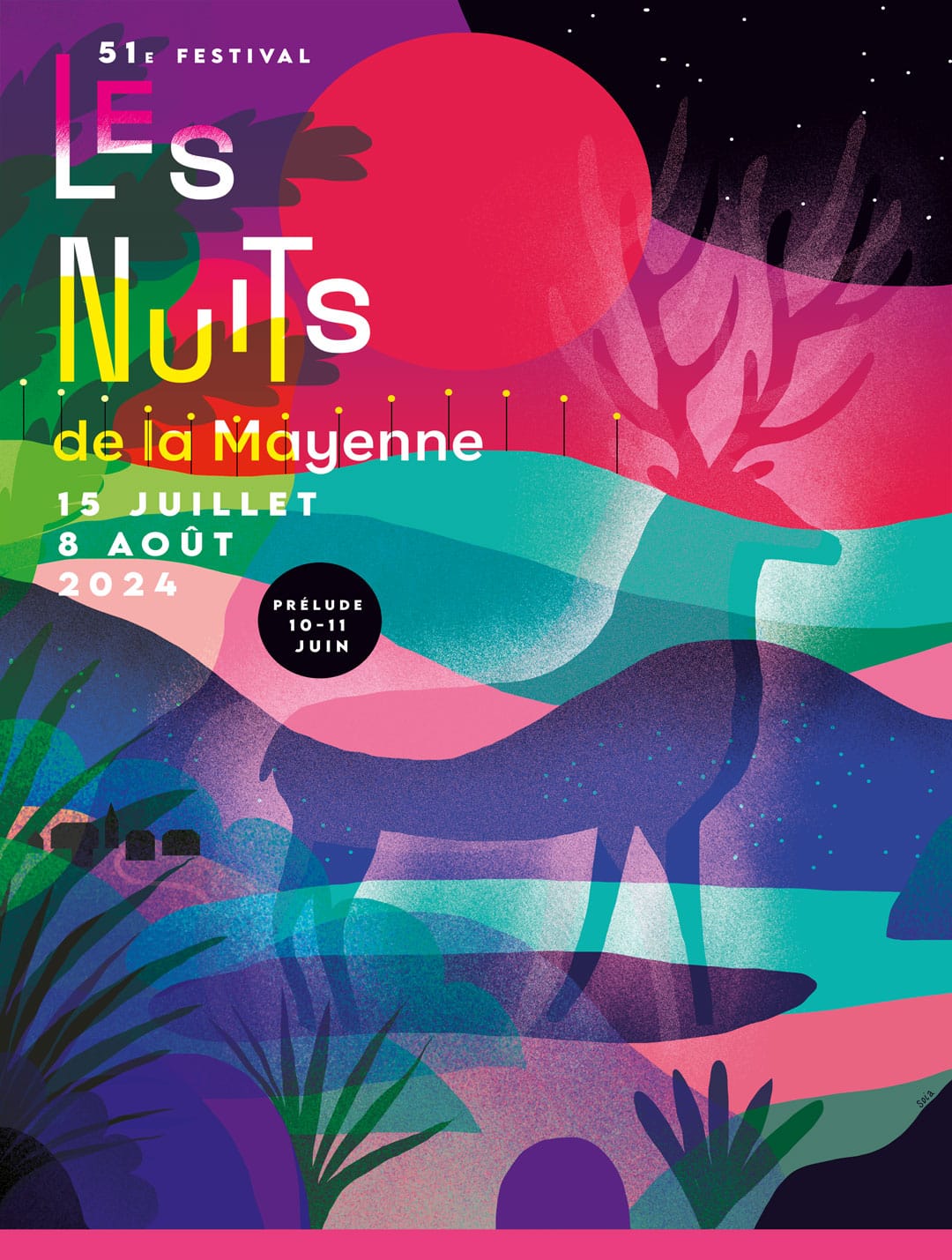 affiche Les nuits de la Mayenne 2024, réalisée par Soia